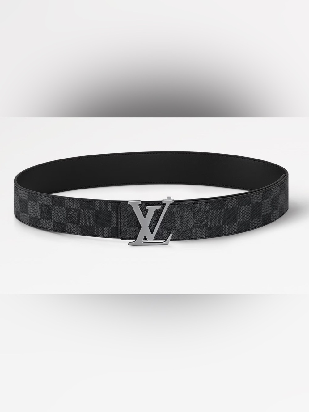 Louis Vuitton Damier Graphite LV Initiales Belt - Black